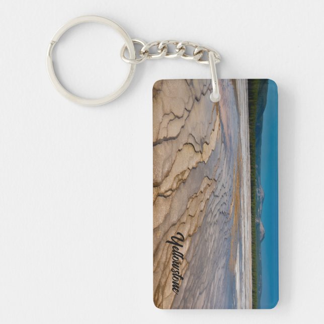 Around of the Grand Prismatic Spring Yellowstone Key Ring (Front)