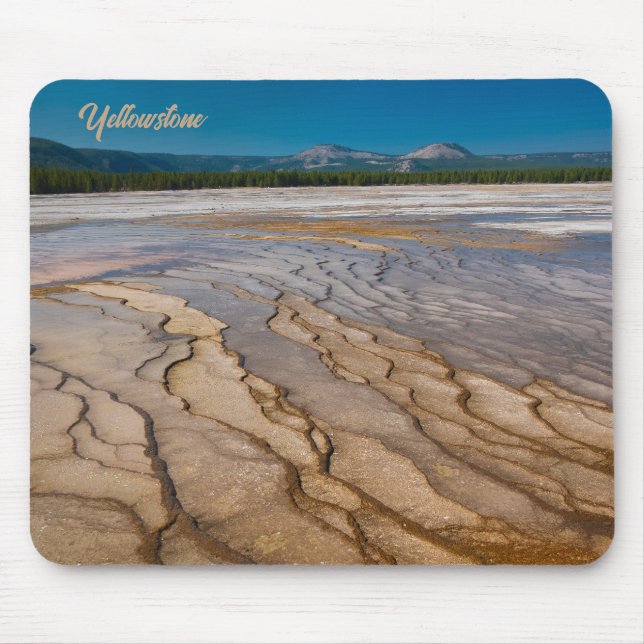 Around of the Grand Prismatic Spring Yellowstone Mouse Mat (Front)
