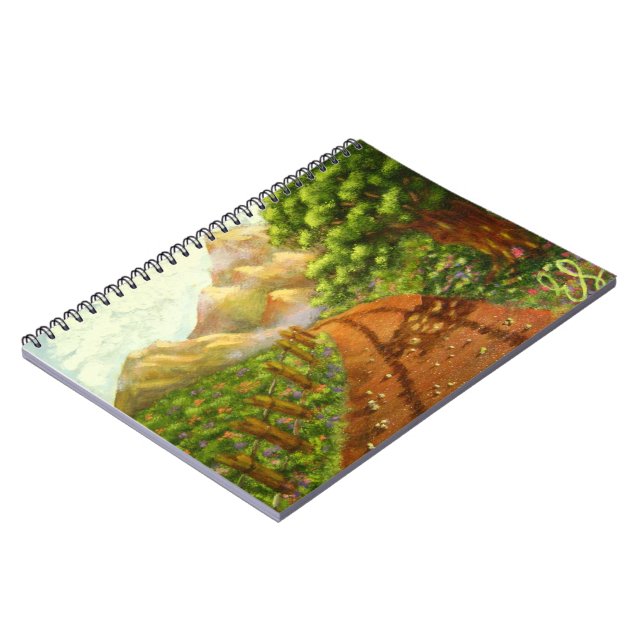 Around the Bend: Original Landscape Ruled Notebook (Left Side)
