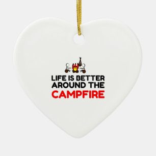 Around The Campfire Ceramic Tree Decoration