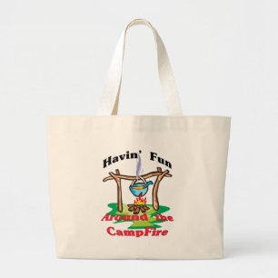 Around the Campfire Large Tote Bag