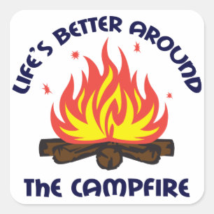 Around the Campfire Square Sticker