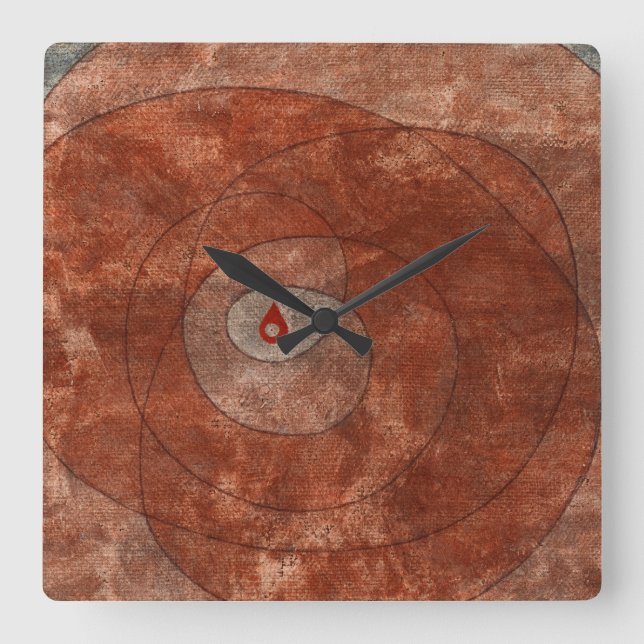 Around the Core, 1935 by Paul Klee Square Wall Clock (Front)