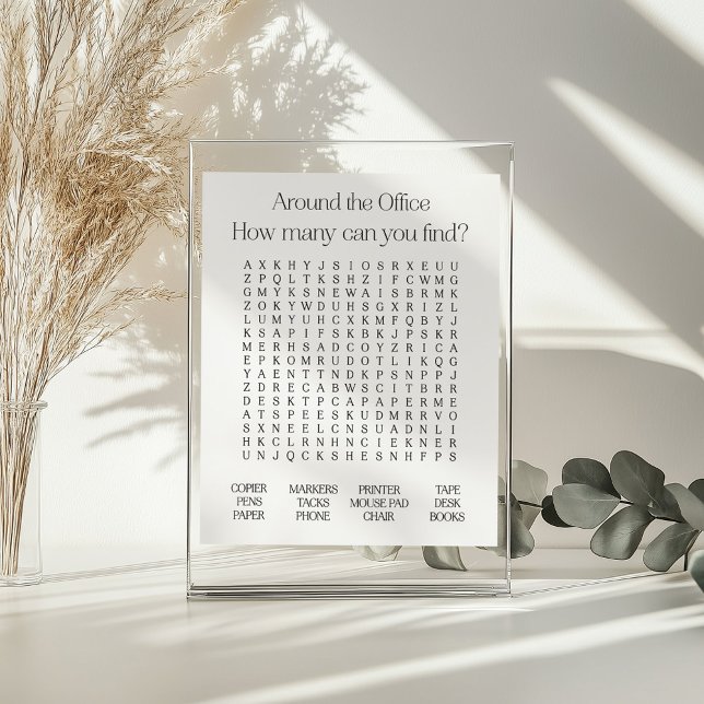 Around the Office Word Search Poster (Creator Uploaded)