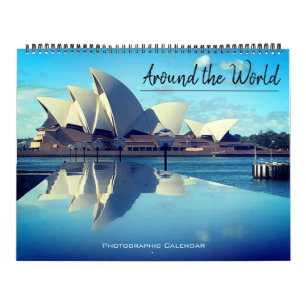 around the world 2025 (with locations) large calendar