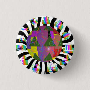 Around The World 3 Cm Round Badge