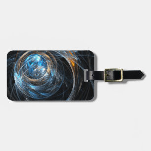 Around the World Abstract Art Address Luggage Tag