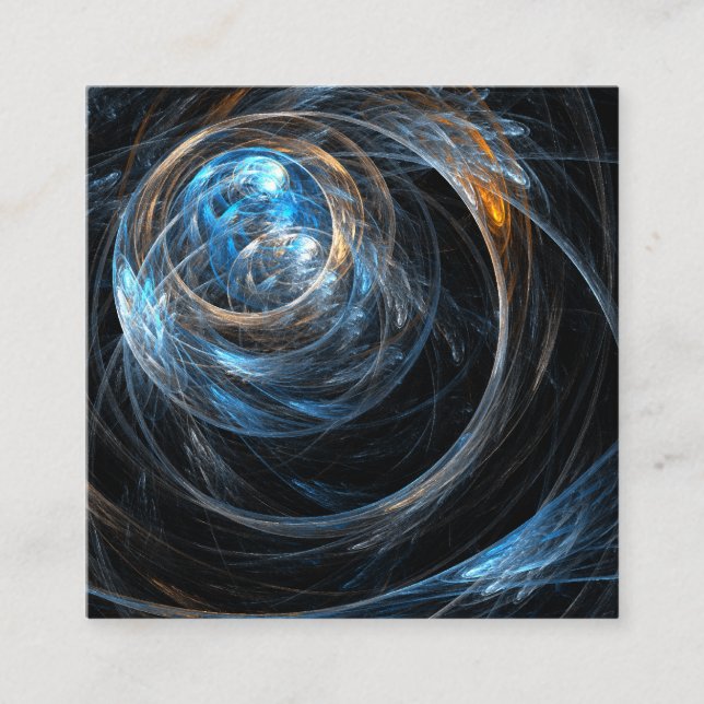 Around the World Abstract Art Enclosure Card (Front)