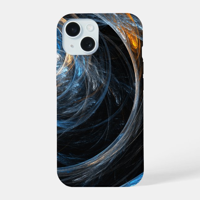Around the World Abstract Art iPhone 15 Case (Back)
