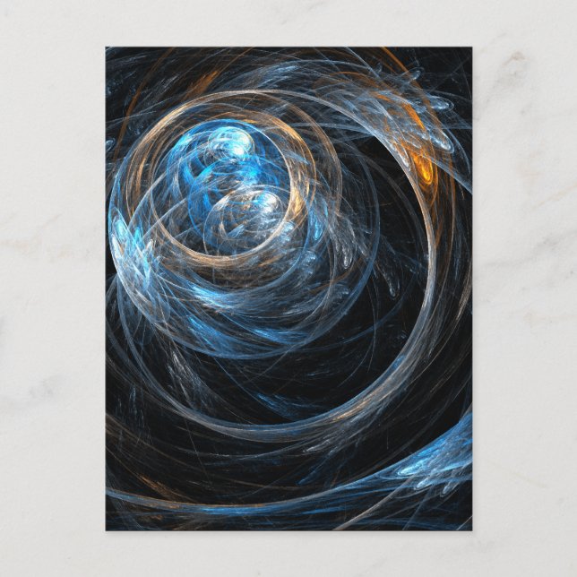 Around the World Abstract Art Postcard (Front)