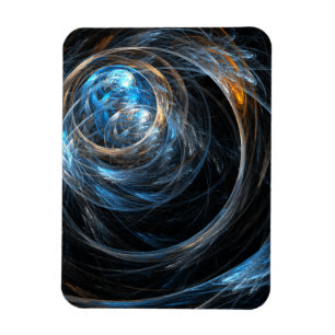 Around the World Abstract Art Premium Magnet