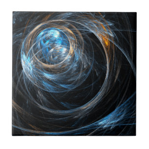 Around the World Abstract Art Tile