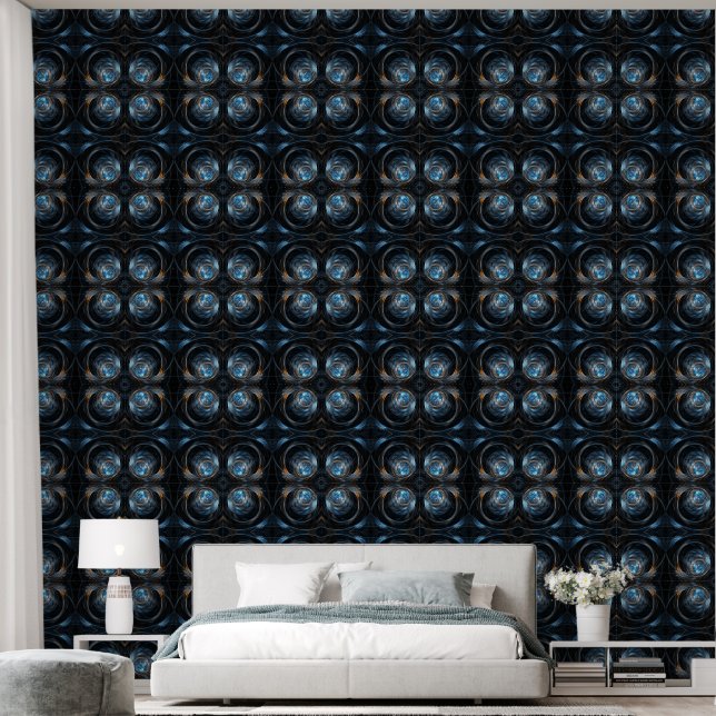 Around the World Abstract Art Wallpaper (Bedroom)
