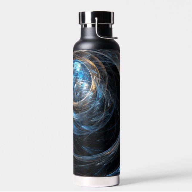 Around the World Abstract Art Water Bottle (Left)