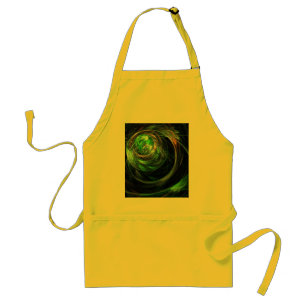 Around the World Green Abstract Art Apron