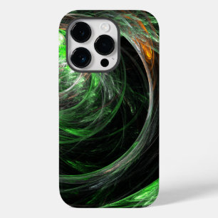 Around the World Green Abstract Art Case-Mate iPhone 14 Pro Case