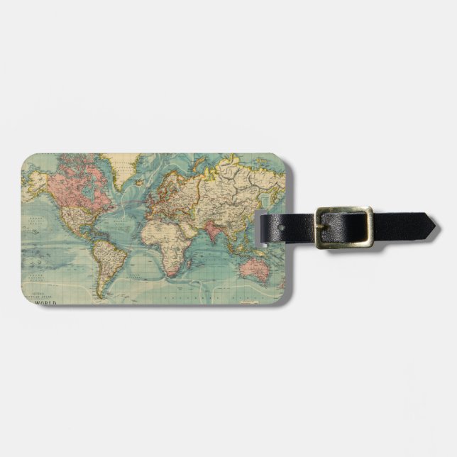 Around the world Luggage Tag (Front Horizontal)