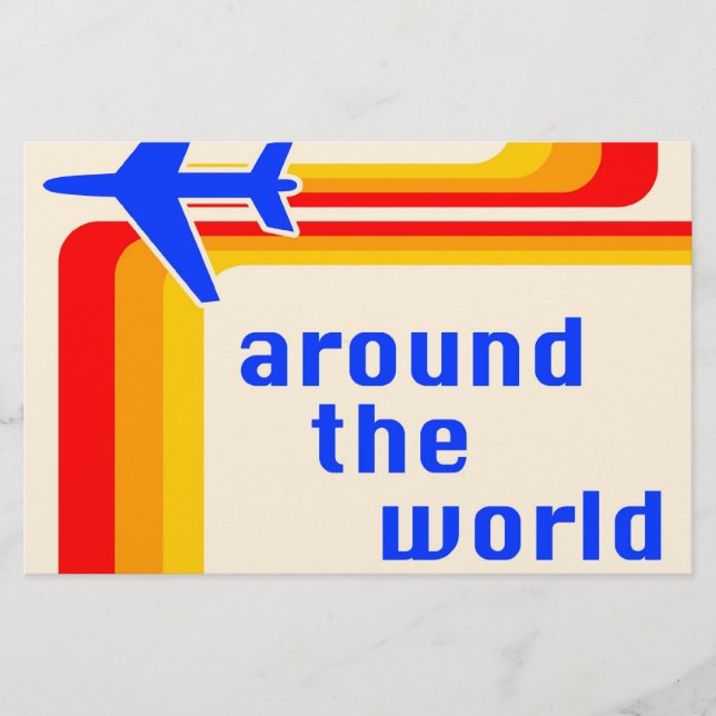 around the world : retro stripes flyer (Front)