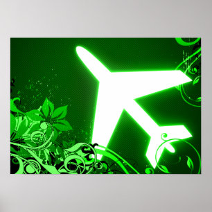 around the world : retro stripes poster