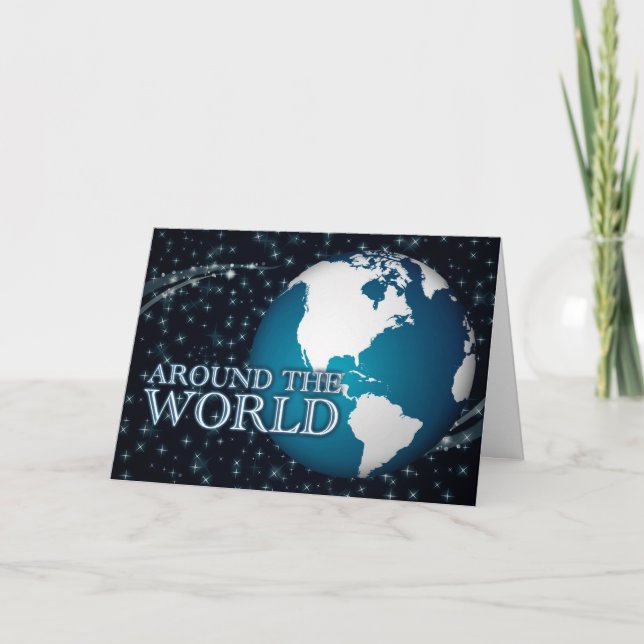 around the world starshine invitation (Front)