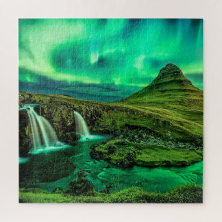 Aroura Borealis over Iceland Jigsaw Puzzle