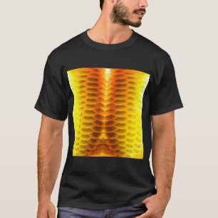 Arowana Fish Scale Pattern Molten Gold T-Shirt