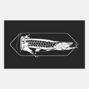 Arowana Jump Rectangular Sticker