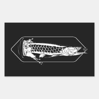 Arowana Jump Rectangular Sticker