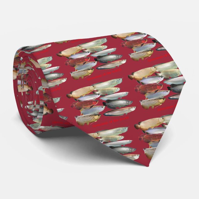 Arowanas of the world tie (Rolled)