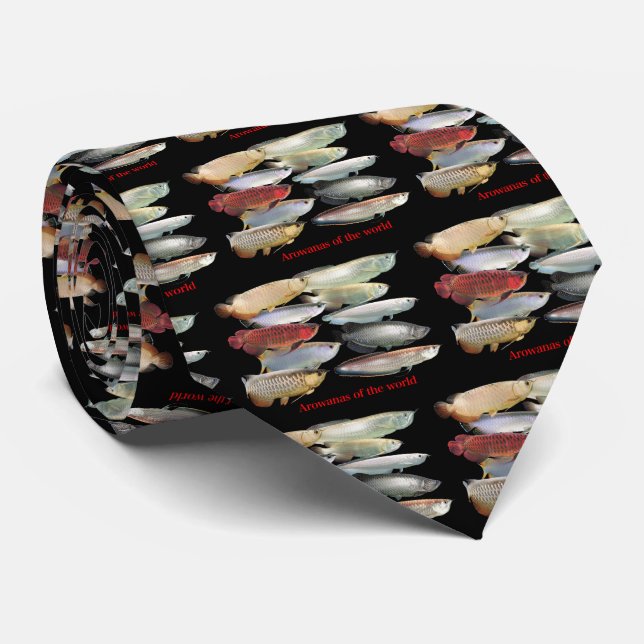 Arowanas of the world tie (Rolled)