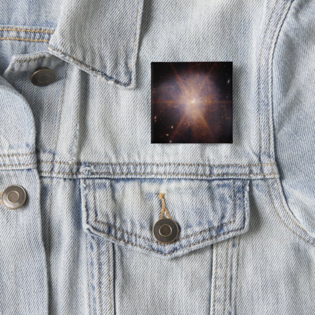 Arp 220 Lights Up The Night Sky 15 Cm Square Badge (In Situ)