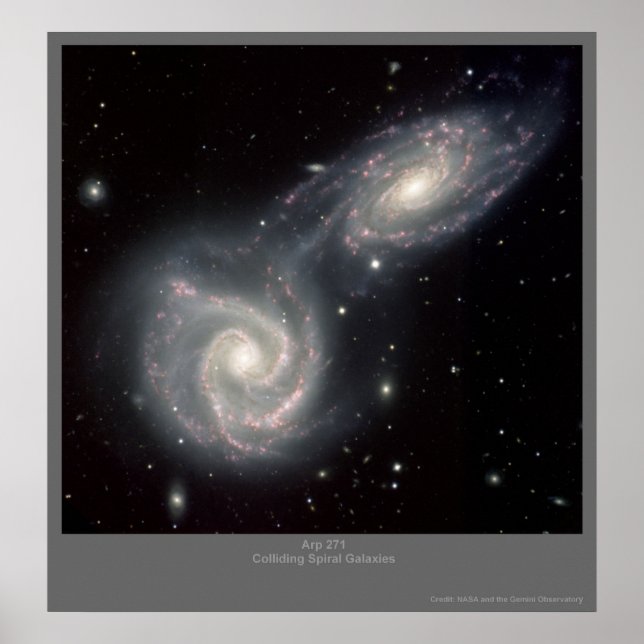 ARP-271 Colliding Spiral Galaxies Poster (Front)
