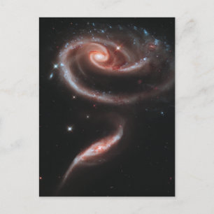 Arp 273 Interacting Galaxies (Hubble Telescope) Postcard