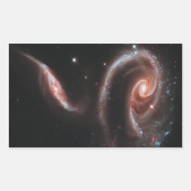 Arp 273 Interacting Galaxies (Hubble Telescope) Rectangular Sticker (Front)