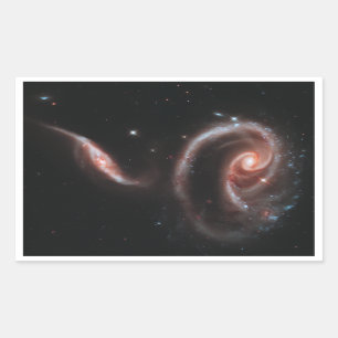 Arp 273 Interacting Galaxies (Hubble Telescope) Rectangular Sticker
