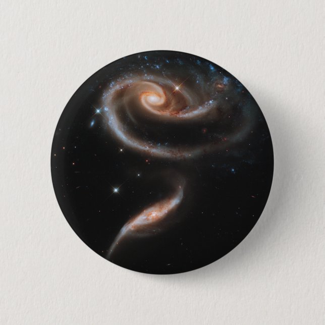 Arp 273 Interacting Galaxies In Andromeda. 6 Cm Round Badge (Front)