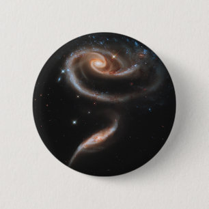 Arp 273 Interacting Galaxies In Andromeda. 6 Cm Round Badge