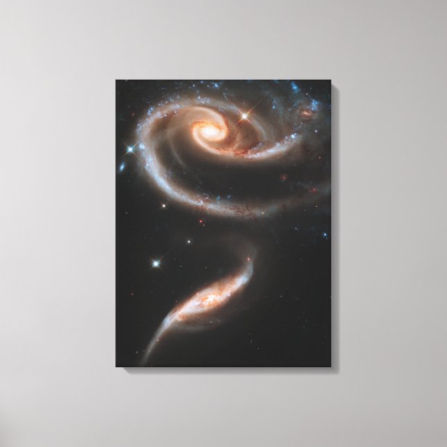 Arp 273 Interacting Galaxies In Andromeda. Canvas Print (Front)