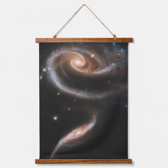 Arp 273 Interacting Galaxies In Andromeda. Hanging Tapestry (Front)