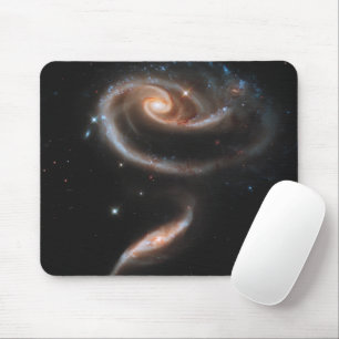Arp 273 Interacting Galaxies In Andromeda. Mouse Mat