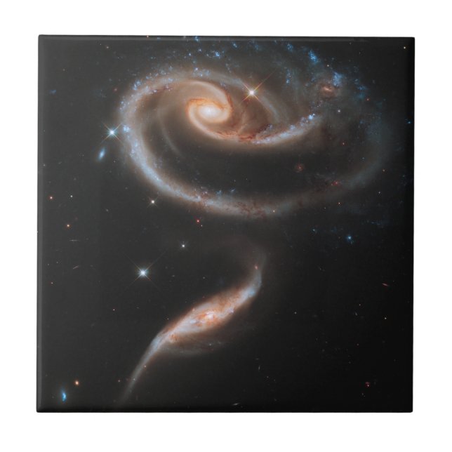 Arp 273 Interacting Galaxies In Andromeda. Tile (Front)