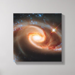Arp 273 Rose Galaxies Hubble Outer Space Photo Canvas Print