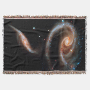 Arp 273 Rose Galaxies Hubble Outer Space Photo Throw Blanket