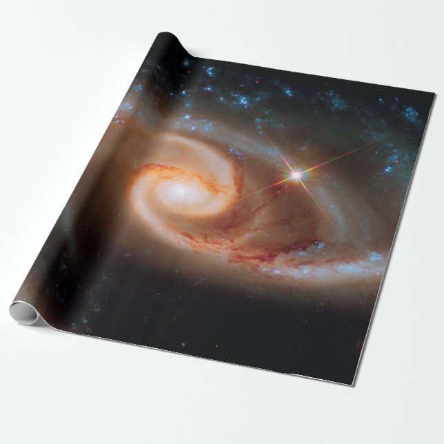 Arp 273 Rose Galaxies Hubble Outer Space Photo Wrapping Paper (Unrolled)