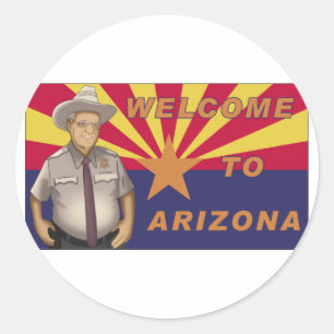 Arpaio: Welcome to Arizona Classic Round Sticker