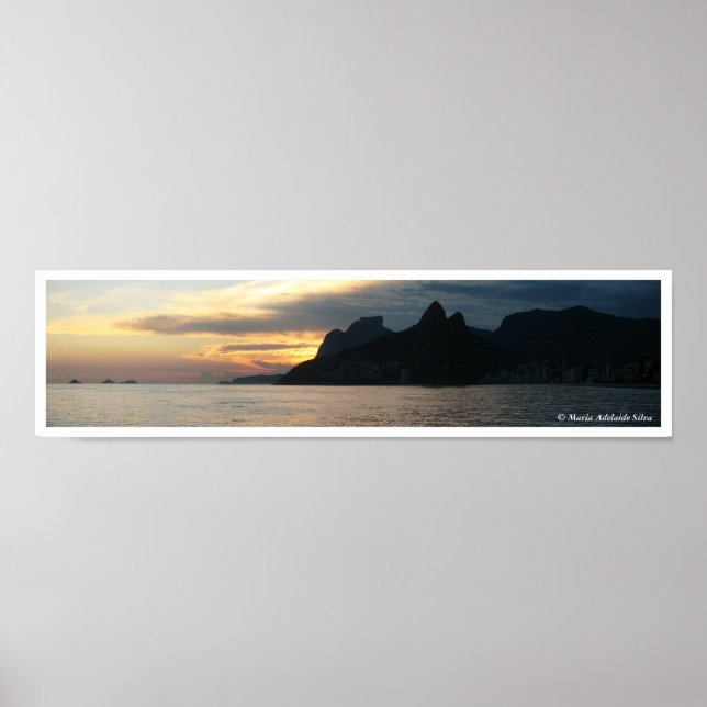 Arpoador Sunset Panorama Poster (Front)