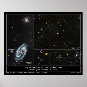 Arp's Loop in M81 - M82 galaxy group poster