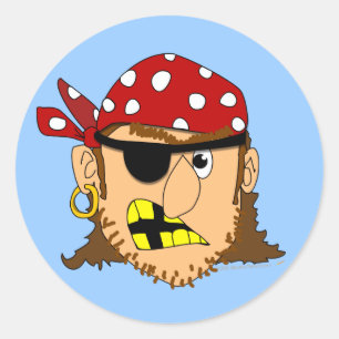 Arr Pirate Man Customisable Pirate Stuff Classic Round Sticker