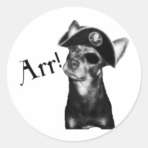 ARR Pooch Pirate Classic Round Sticker