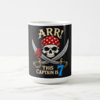 Arr! This Captain is 7 - Pirate 7th Birthday Boy